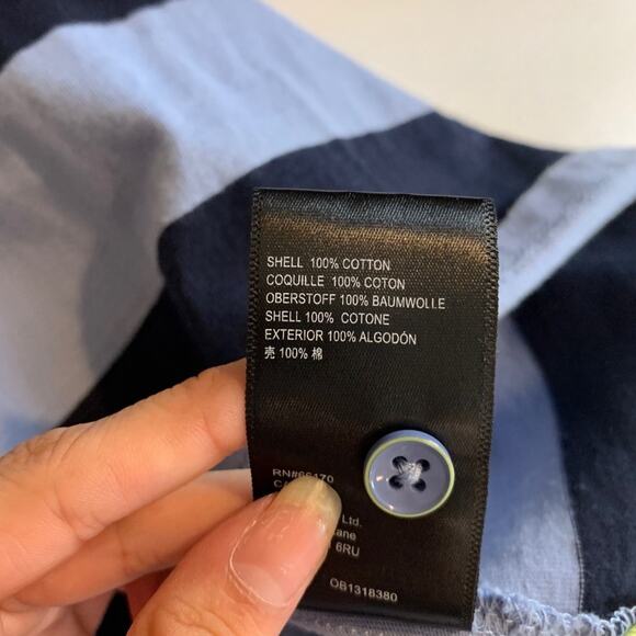 Maeve Top Women M Medium Multi Rugby Striped Cap Sleeve Polo Shirt Anthropologie - Picture 8 of 11